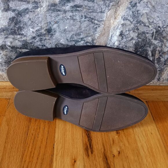 Dr. Scholl's black leather loafer suede work comfort foot bed - Picture 9 of 9